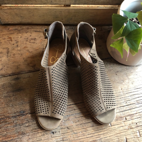 jessica simpson open toe booties